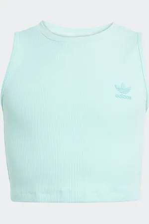 adidas Green Ribbed Crop Vest 13