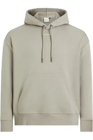 Calvin Klein Green Relaxed Hoodie With Nano Logo S