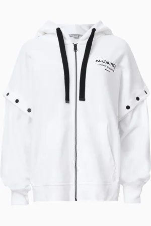 AllSaints AllSaints White 100% Organic Cotton Omnium Amphia Hoodie M