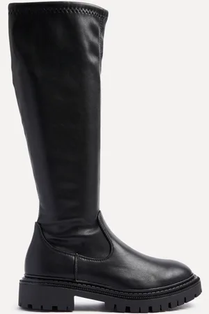 Linzi Black Hallie High Leg Stretch Boots AU 10 (EU 42)