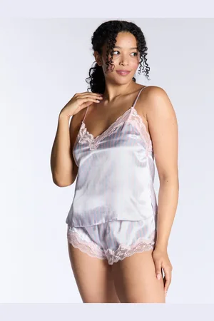 Boux Avenue Blue Amelia Satin Stripe Cami & Short Pyjamas Set 14
