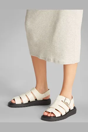 Calvin Klein Black/chrome Fisherman Leather Sandals AU 8 (EU 39)