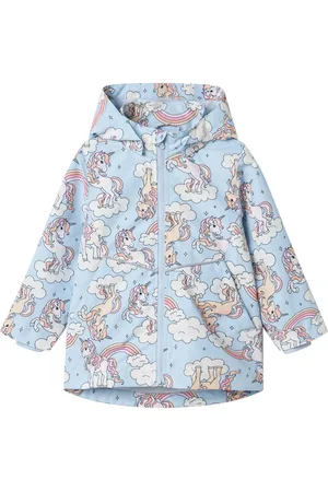 NAME IT Blue Unicorn Jacket with Detachable hood 7 Years (122cm)