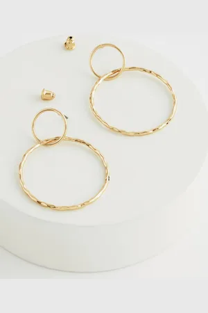 Next Gold Tone Circle Drop Earrings One