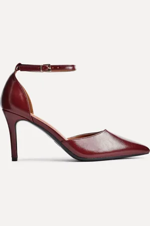 Linzi Thea Closed Back Stiletto Court Heels With Ankle Strap AU 9 (EU 40)