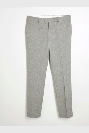 River Island Grey Pupstooth Skinny Suit Trousers 34W x 31L (UK 34 R)