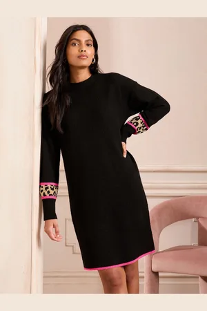 Love & Roses Cosy High Neck Jumper Dress AU 20
