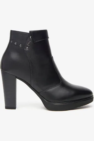 Nero Giardini Black Leather Ankle Boots AU 10 (EU 41)