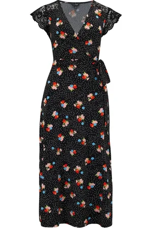 Pour Moi Julie Slinky Jersey Lace Trim Midi Dress AU 10