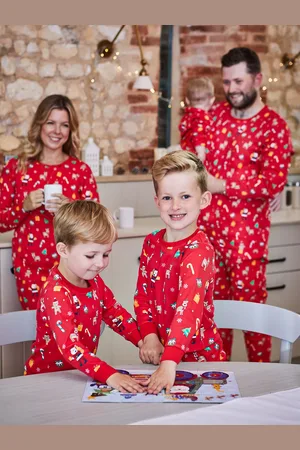 JoJo Maman Bébé Red Christmas Pyjama Set S