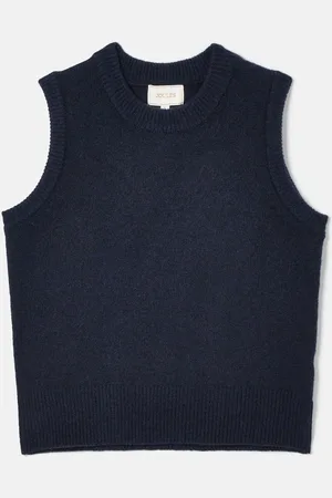Joules Holly Navy Blue Regular Fit Knitted Vest S