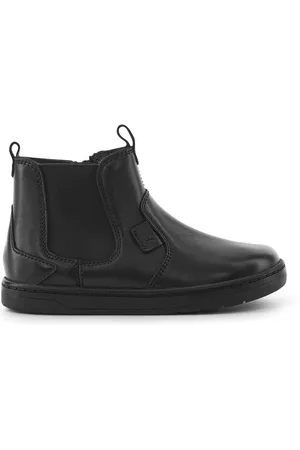 Start Rite Energy Leather Zip Up Black Boots AU 9.5 F (EU 27.5)