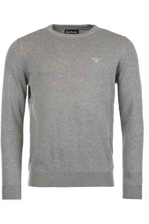 Barbour Grey Mens 100% Cotton Pima Crew Neck Jumper XXL