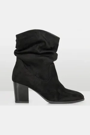 Novo Black Regular Fit Sheryl Slouch Block Heel Boots AU 8 (EU 39)