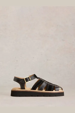 White Stuff Black Chunky Fisherman Sandals AU 5 (EU 35)