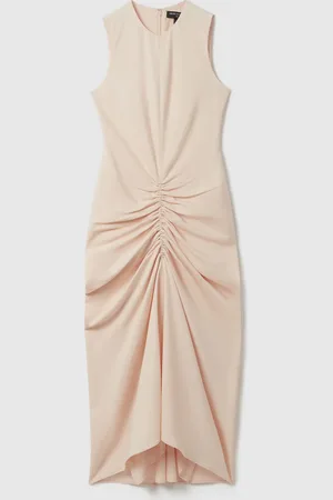 Reiss Felicity Ruched Bodycon Midi Dress AU 6
