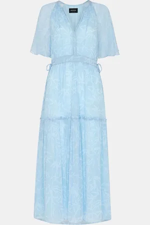 Whistles Petite Bamboo Leaves Gathered Dress AU 10
