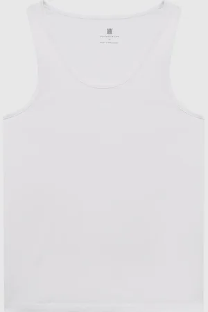 Reiss White Vinnie Cotton Stretch Vest XS