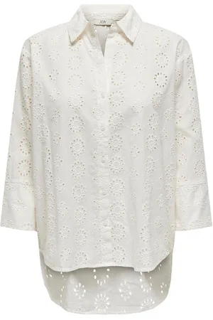 JDY Long Sleeve Broderie Shirt AU 6