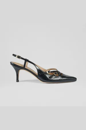 LK Bennett Caprice Midnight Multi Strap Open Court Shoes AU 6 (EU 37)