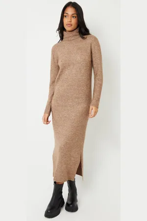 Threadbare Roll Neck Knitted Maxi Dress AU 8