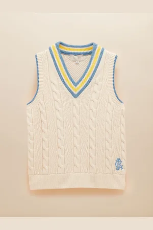 Joules Deuce Cream Cable Knitted Cotton Vest L