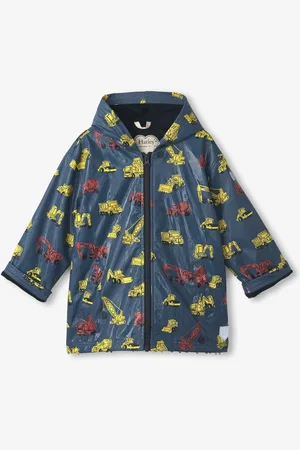 Hatley Blue Under Construction Zip Up Rain Jacket 10 Years (140cm)