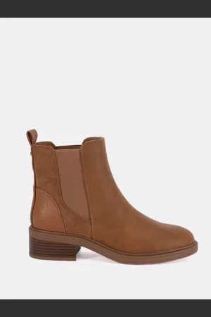 Novo Brown Wide Fit Daniela Flat Chelsea Boots AU 8 (EU 39)