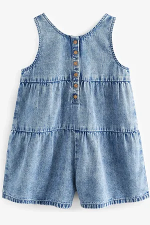 Next Blue Denim 100% Cotton Playsuit (3-16yrs) 6 Years (116cm)