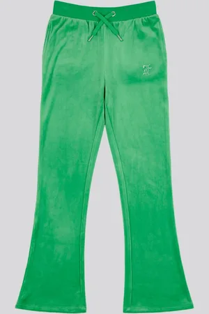Juicy Couture Light Green Girls Diamanté Bootcut Joggers 7