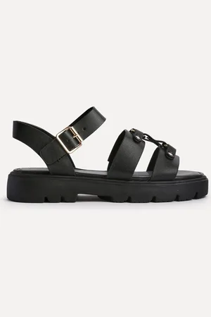 Linzi Black Hattie Flatform Gladiator Studded Sandals AU 10 (EU 41)