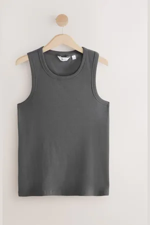 Next Grey Slim Fit Ribbed Vest XS