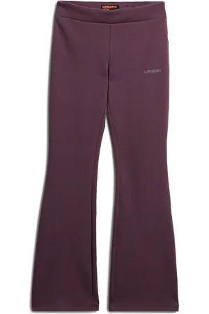 Superdry Smoky Aubergine Purple Sport Tech LR Flare Trousers AU 12