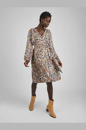 JoJo Maman Bébé Floral Blouson Sleeve V-Neck Maternity Mini Dress S