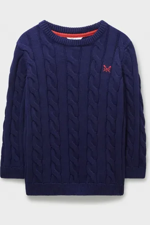 J.Crew Company Blue Cable Knit 100% Cotton Jumper 7