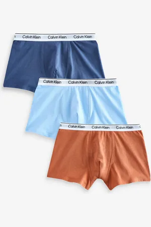 Calvin Klein Navy Blue Modern Cotton Trunks 3 Pack 166168cm