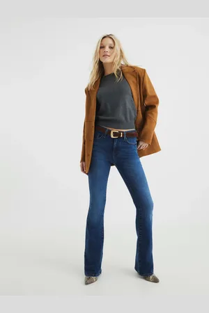River Island Blue Mid Rise Bootcut Jeans AU 16 L