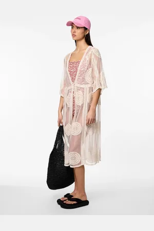 Pieces® White Embroidered Beach Kaftan one