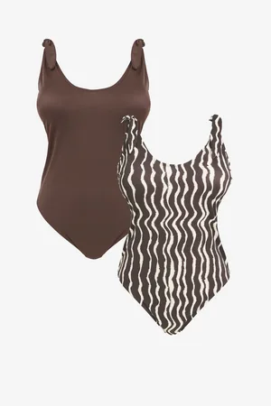Simply Be Brown Value Swimsuits 2 Pack AU 24