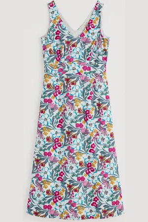 Seasalt Cornwall Beyond Sleeveless V-Neck 100% Cotton Dress AU 8