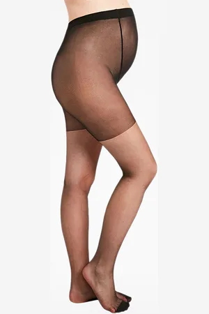 JoJo Maman Bébé Black 2-Pack 15 Denier Maternity Tights L