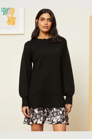 Love & Roses 2 in 1 Chiffon Skirt Knitted Mini Jumper Dress AU 10