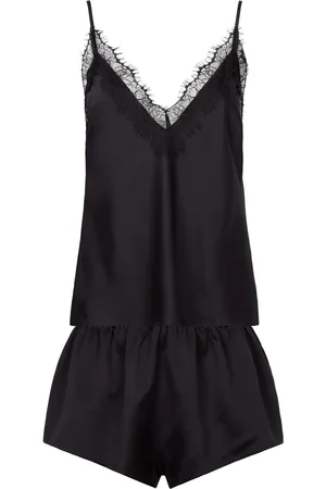 Ann Summers Black Cerise Satin Cami Set XXL