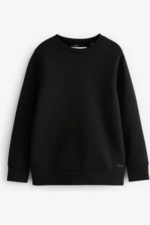 Clarks Black Unisex Crew Neck School Sweatshirt 9 Years (134cm)