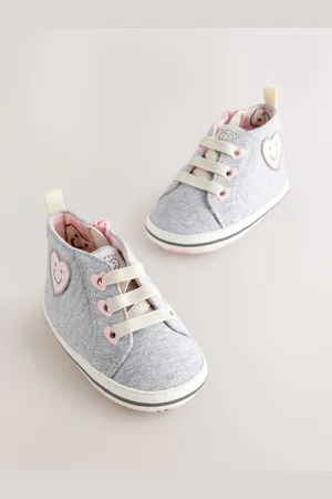 Next Grey Heart Character High Top Trainers (0-18mths) Upto 3 Months (50