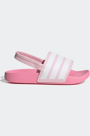 adidas Pink Adilette Estrap Slides AU 2 (EU 34)