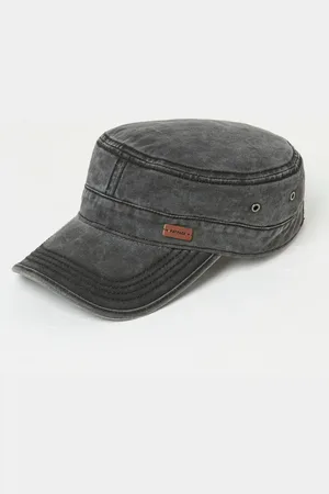 Fat Face FatFace Black Train Driver 100% Cotton Hat One
