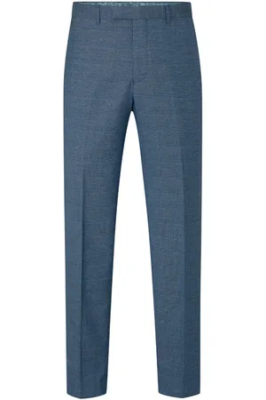 Skopes Blue Tailored Fit Self Check Anthony Suit Trousers 38W x 33L (UK 38 L)