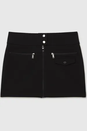 Reiss Poppy Zip-Through Ponte Mini Skirt AU 12