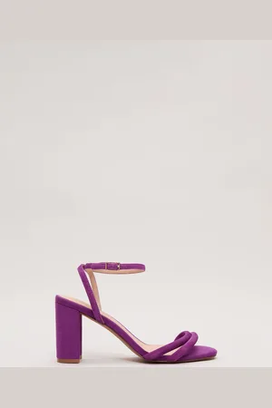 Phase Eight Purple Suede Block Sandals AU 5 (EU 36)
